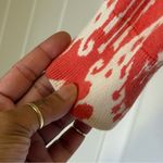 J Crew Factory Coral/White Button Down 3/4 Sleeve Sweater‎ Cardigan Sz S Women # Orange Photo 3