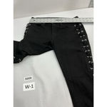 Bold Elements Womans Curvy Skinny Black Jeans 6 Lace Up Side Accent Photo 5