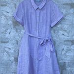 Hill House Laura Linen Lilac Pinstripe Shirtdress size small Purple Photo 1