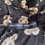 Brandy Melville Black Floral Flowy Buttoned Up Skirt Photo 4