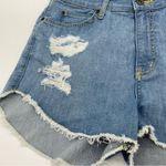 Carmar Denim Olivia Shredded Shorts Medium Wash Denim Jean Booty Short Size 28 Blue Photo 9