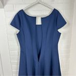 Donna Ricco New York Navy Scuba Mesh Trim Dress Size 16 Photo 4