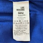 Love moschino  Rare Bright Blue Knit Logo Yellow Stars Sleeveless Maxi Dress 6 Photo 11