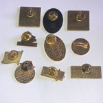 Vintage Fairmont State College University Emeritus Club Pierpont Tech Pin Lot Gold Photo 7