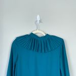 Vintage 1970s Jessica of the Golden West Teal Dress Western Fringe Size Medium Blue Photo 4