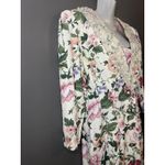 Vintage Atina By Karon Crosby Dress Womens 8 White Floral Lace Collar Midi Photo 2
