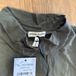 Articles of Society  NWT olive green mock neck pocket front short sleeve Small Photo 6