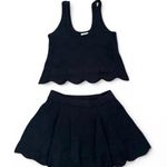 Torn By Ronny Kobo on revolve black textured top and skirt Photo 0