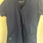Grey's Anatomy Blue Wrap Short Sleeve Top scrubs Photo 5