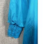 Vintage Shadowline Peignoir Dressing Robe Long Puffy Medium Bright Blue Nylon Photo 13