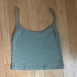 Brandy Melville  Green Ribbed Sleeveless Camisole Photo 0