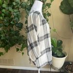 Lovestitch  Black and White Plaid Wide Sleeve Button shirt | small/ medium Photo 2