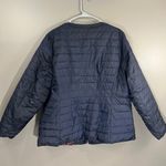 Charter Club Womens Plus Size 2X Reversible Navy Floral Puffer Jacket Zip Front Photo 10
