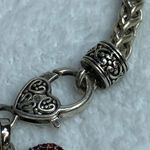 Silver Color Bracelet Elephant Charm Red Rhinestone Alabama Crimson Tide Fan Photo 3