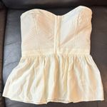 Parker Ivory Penelope Silk Strapless Bustier Peplum Top Photo 1