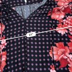 Free People Boho Black Pink Floral Tunic Dress Photo 3