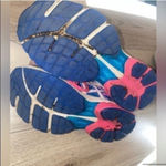 ASICS  Women's Blue and Pink Running Shoes Photo 1