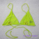 Aila Blue NEW  Free People Soraya Bikini Top, lime green, size‎ L Photo 6