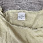 People‎ of leisure, oversized raw hem long sleeve shirt, size medium Yellow Photo 2