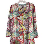 Sohaye By Diners Womens Printed Tunic Kurta L Multicolor Cotton Linen Blend 14 Red Size L Photo 1