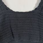 Aerie Summer Nights Cropped Tank Top Women's XS Black Crochet Knit Boho Summer Photo 9