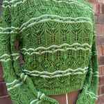 ZARA  Green Lace Knit Women's Sweater Photo 3