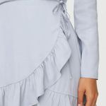 Aritzia Sunday Best Taro Ruffle Wrap Dress in Navy Photo 4