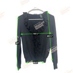 Dana Buchman Ruffle V-Neck Top Black Sparkle Knit S Photo 3