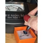 Sterling Silver Tanzanite And CZ Ring Size 7.5 Photo 3