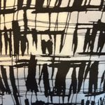 Lush Clothing Lush Women Large Brown White Printed Open Front Draped Lightweight Blazer Photo 3