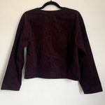 Madewell NWT  Val Waffle-Knit Relaxed V-Neck Top in Deep Purple Photo 1