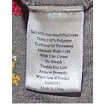 Johnny Was  Medium‎ Gray Aztec Cross Stitch Tunic Top 3/4 Slv Knit Southwestern Photo 4