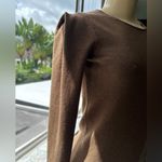 Theory Women's Brown Puffy Long Sleeve Top M Photo 2