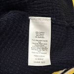 Talbots Textured Knit Cardigan Navy Pearl Button Contrast Trim Size Small Photo 8