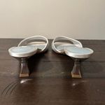 Nine West square toe Silver block heel rhinestone heels 8 Photo 3