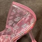 Barbie x ALDO Barbietessy Collection Pink Stiletto Heel Monogrammed B 8 *READ Silver Photo 14