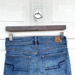 American Eagle  Women’s Skirt Blue Denim Jean Distressed Frayed Hem Size 6 Photo 4