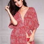 Victoria's Secret Victoria’s Secret Kimono Robe Womens OS Red Heart Print Boho Romantic Loungewear Photo 0