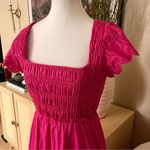 Jason Wu Hot Pink Cutout Open Back Eyelet Midi Summer Dress Size Small Photo 2