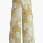 Commense Romance Floral Printed Straight Pants size L Gold Size L Photo 0