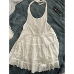 American Eagle  White Eyelet Lace Ruffle Halter Top Dress Cottagecore Fairy Photo 7