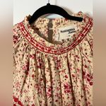Savanna Jane Floral Print 3/4 Sleeve Mock Neck Peasant Western Embroidery Top 1X Red Photo 11