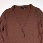 Theory Merino Wool Blend Brown Cardigan Sweater Photo 1