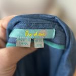 Boden Denim Long Sleeve Knee Length Blouson Tie Waist Shirt Dress 8 TALL Blue Photo 2