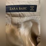 ZARA  Basic gold tan linen blend floral mini skirt Photo 4