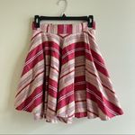 ZARA  CIRCLE SKIRT‎ STRIPED RED TAN SIZE XS Photo 3