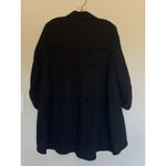 John Mark  Classic Black‎ Tiered Ruffle Back Button Up Shirt Blouse Top Medium Photo 4