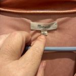 Madewell Velvet V Neck Short Sleeve Top Rose Pink Size L Holiday Party New Years Photo 2