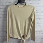 La Fee Maraboutee front tie, gold shimmer sweater, size XS, France Tan Photo 9