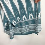 Honeyme Bohemian Blue White Aztec Kimono Wrap Cardigan Photo 6